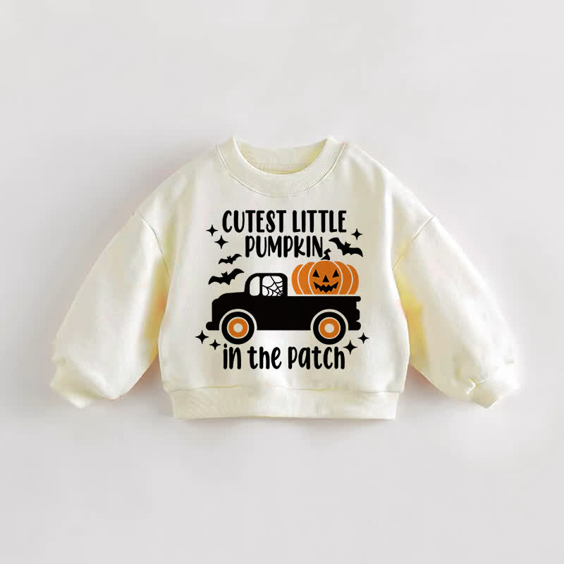 CUTEST PUMPKIN IN THE PATCH Baby Toddler Cream Sweatshirt - Cream - 3-5T - image 1