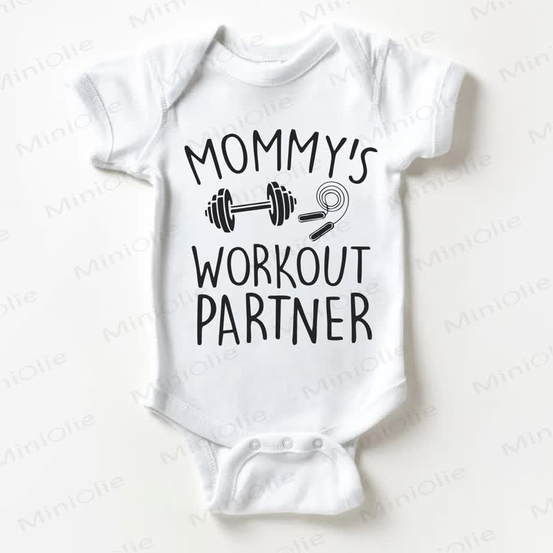 MOMMY'S WORKOUT PARTNER BABY Baby White Bodysuit - White - 18-24M - image 1