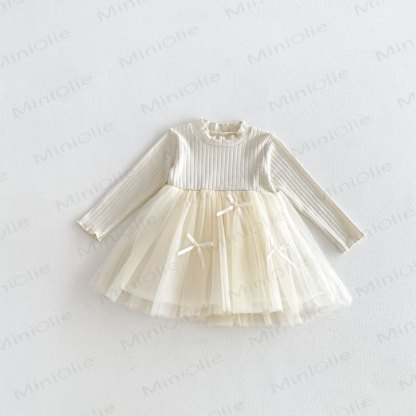 Baby Toddler Girls Long Sleeve Ribbed Knit Dress - image 10