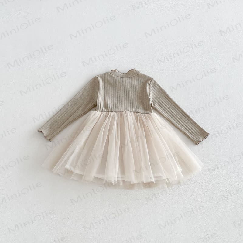 Baby Toddler Girls Long Sleeve Ribbed Knit Dress - image 5