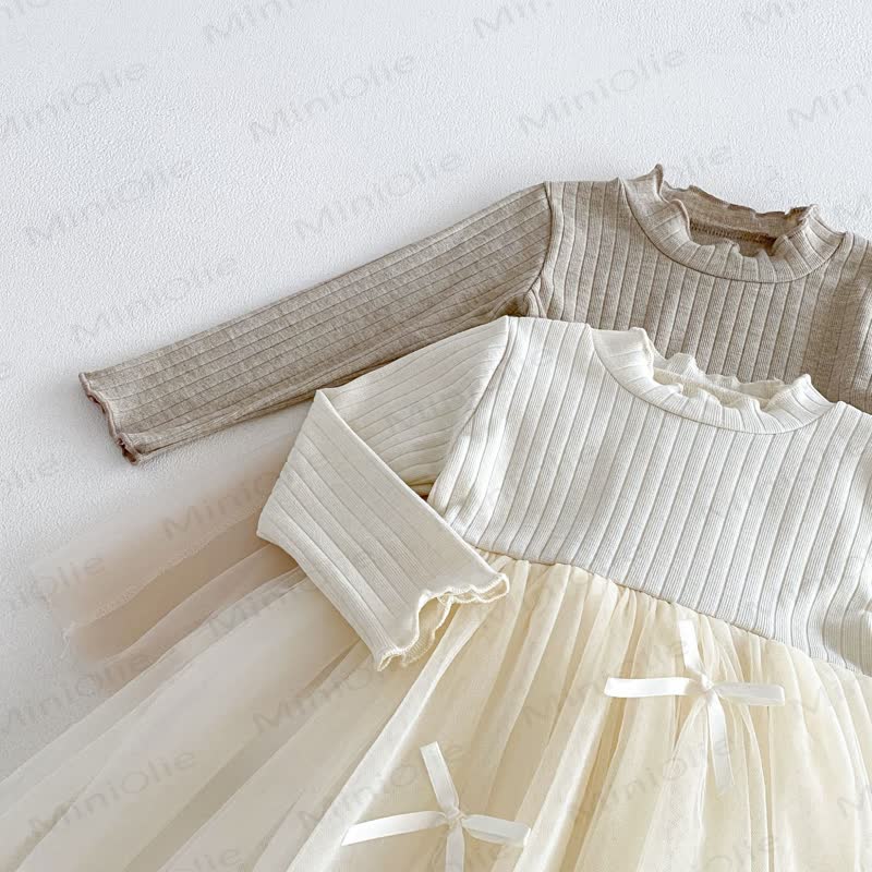 Baby Toddler Girls Long Sleeve Ribbed Knit Dress - image 16