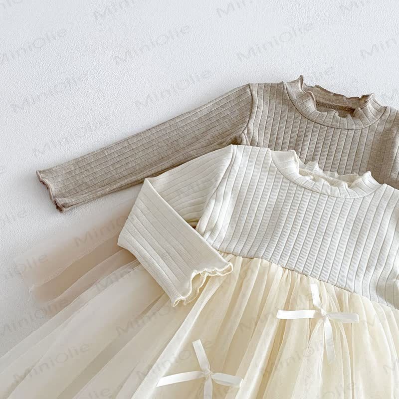 Baby Toddler Girls Long Sleeve Ribbed Knit Dress - image 16