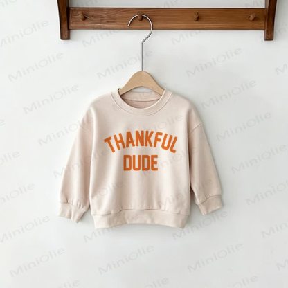 THANKFUL DADDY/DUDE Beige Daddy and Me Sweatshirt - Beige - Baby Sweatshirt: 2-3T - image 3