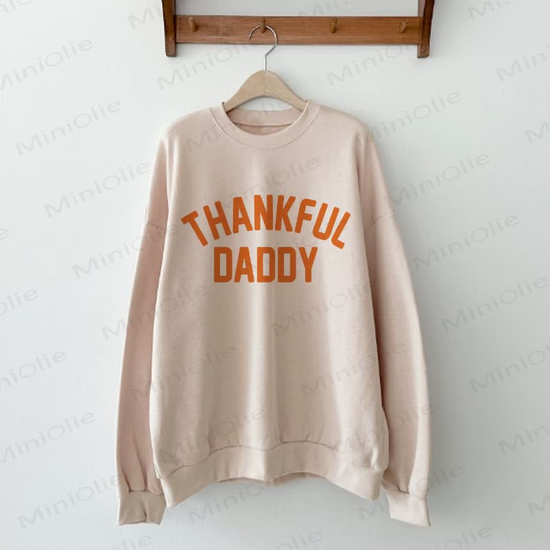 THANKFUL DADDY/DUDE Beige Daddy and Me Sweatshirt - Beige - Adult Sweatshirt: XL - image 2