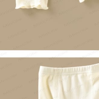 Baby Ribbed Cherry Embroidered Leggings - image 3