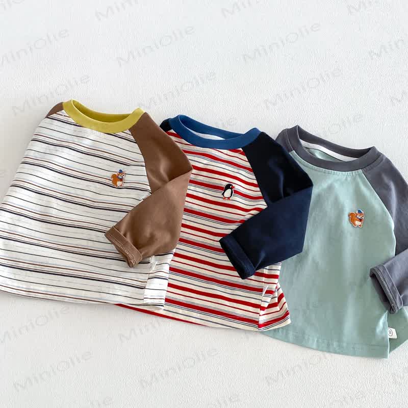 Baby Toddler Soft Cotton Raglan Long Sleeve T-Shirt - image 2