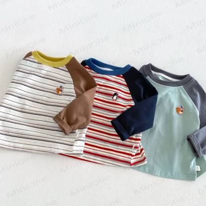 Baby Toddler Soft Cotton Raglan Long Sleeve T-Shirt - image 2