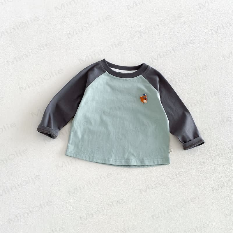 Baby Toddler Soft Cotton Raglan Long Sleeve T-Shirt - Green - 6-7T - image 6