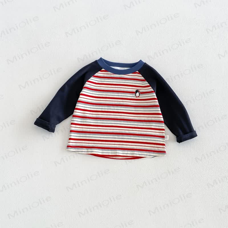 Baby Toddler Soft Cotton Raglan Long Sleeve T-Shirt - Red - 6-7T - image 7