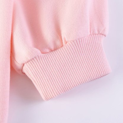Toddler Girl Pink Floral Applique Sweatshirt and Pants 2-piece Set - image 5