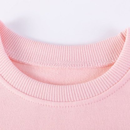 Toddler Girl Pink Floral Applique Sweatshirt and Pants 2-piece Set - image 4