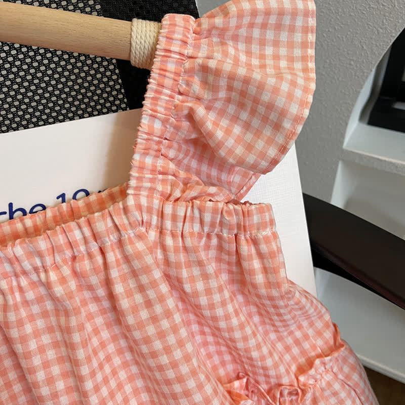 Toddler Girl Gingham Ruffle Top and Pants 2-piece Set - image 4