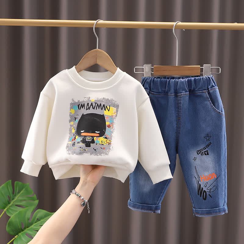 Toddler Boy Vintage Animal/Smiley Face Set - Beige Cat 2-piece Set - 4-5T - image 18