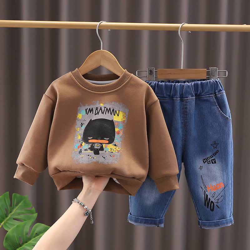 Toddler Boy Vintage Animal/Smiley Face Set - Coffee Cat 2-piece Set - 4-5T - image 19