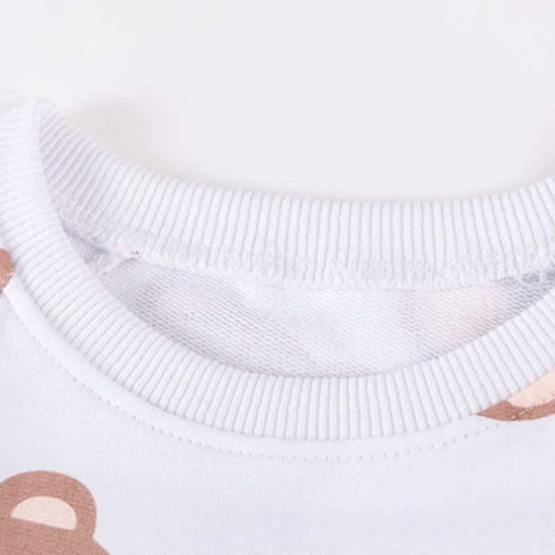 Toddler Teddy Bear Sweatshirt and Striped Pants 2-piece Set - image 3