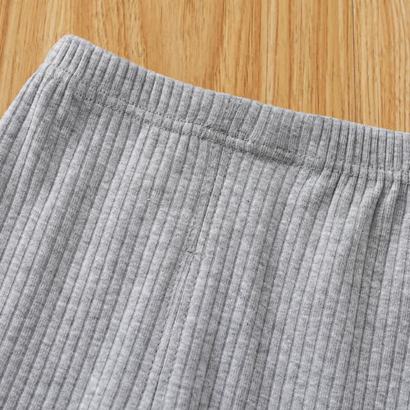 Baby Toddler Ribbed Bow Detail Ruffle Leggings - image 6