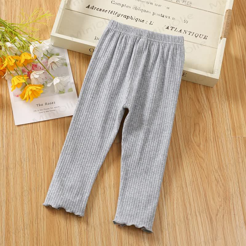 Baby Toddler Ribbed Bow Detail Ruffle Leggings - image 5