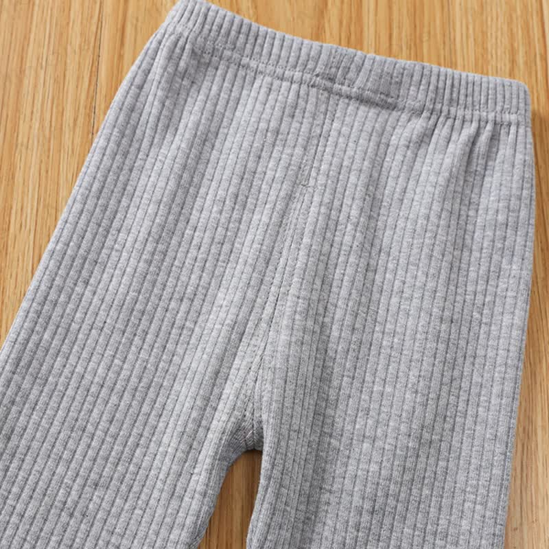Baby Toddler Ribbed Bow Detail Ruffle Leggings - image 7