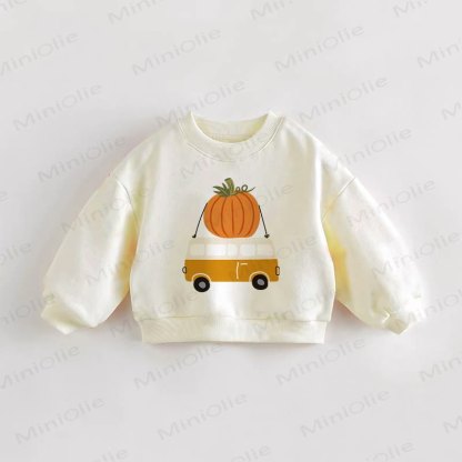 Baby Toddler Pumpkin Cream Sweatshirt - Cream - 3-5T - image 1