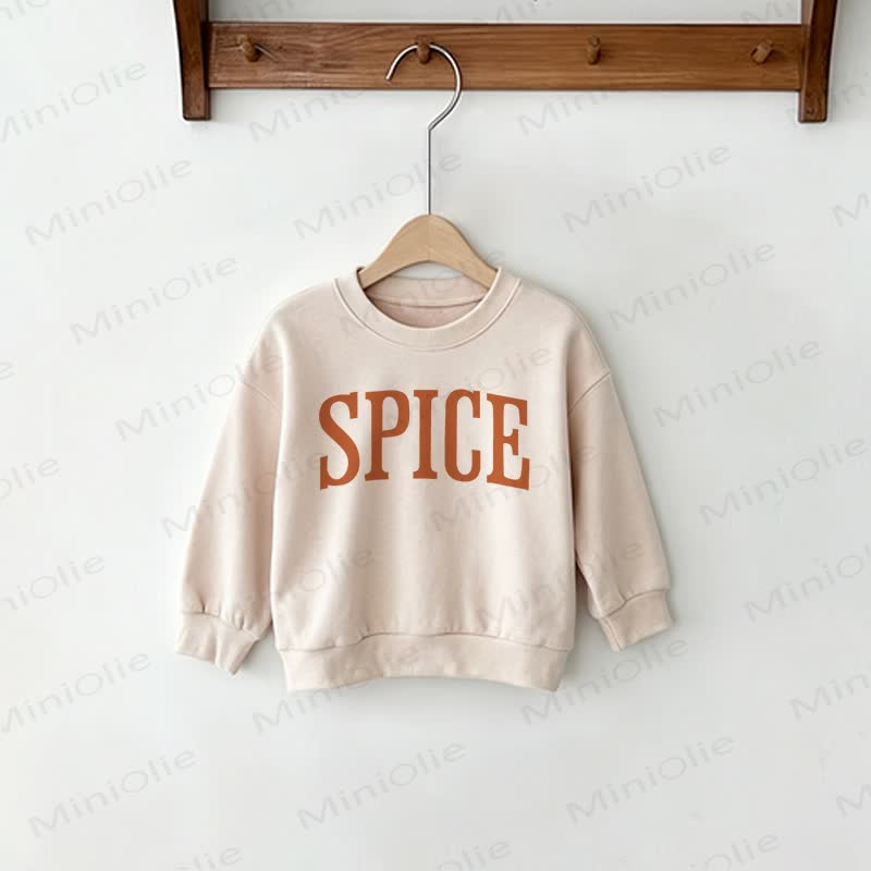 PUMPKIN/SPICE Family Matching Sweatshirt - Beige - Baby Sweatshirt: 2-3T - image 3