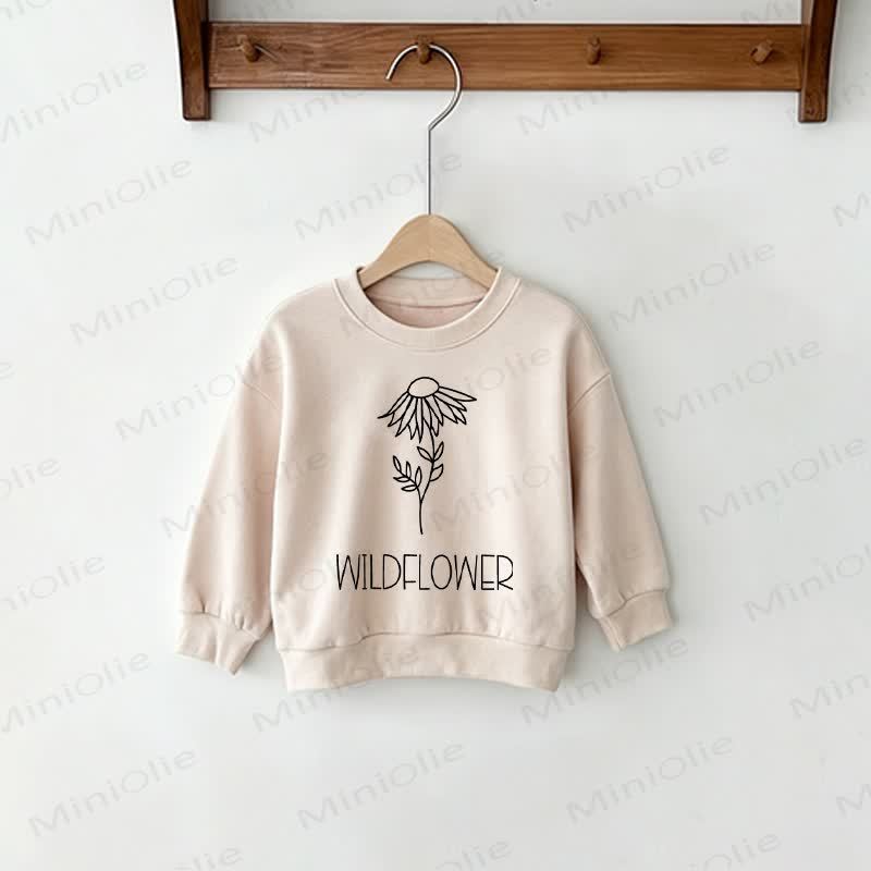 RAISING A WILDFLOWER Mommy and Me Sweatshirt - Beige - Baby Sweatshirt: 2-3T - image 3