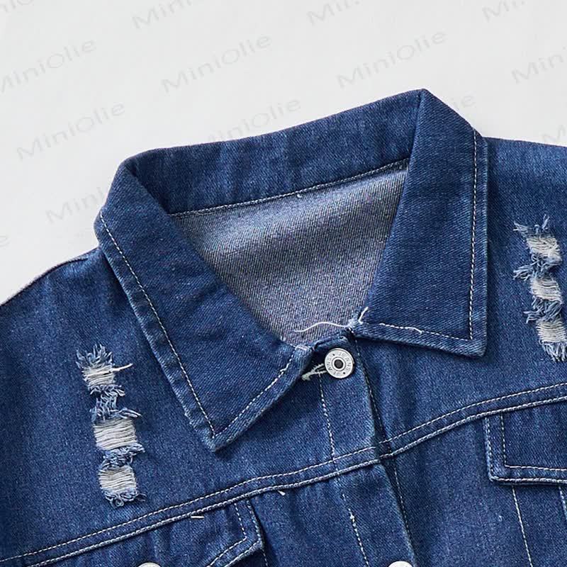 Toddler Kid Fire Truck Print Denim Jacket - image 4