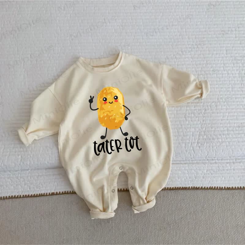 TATER TOT Baby Toddler Beige Romper - Beige - 2-3T - image 1