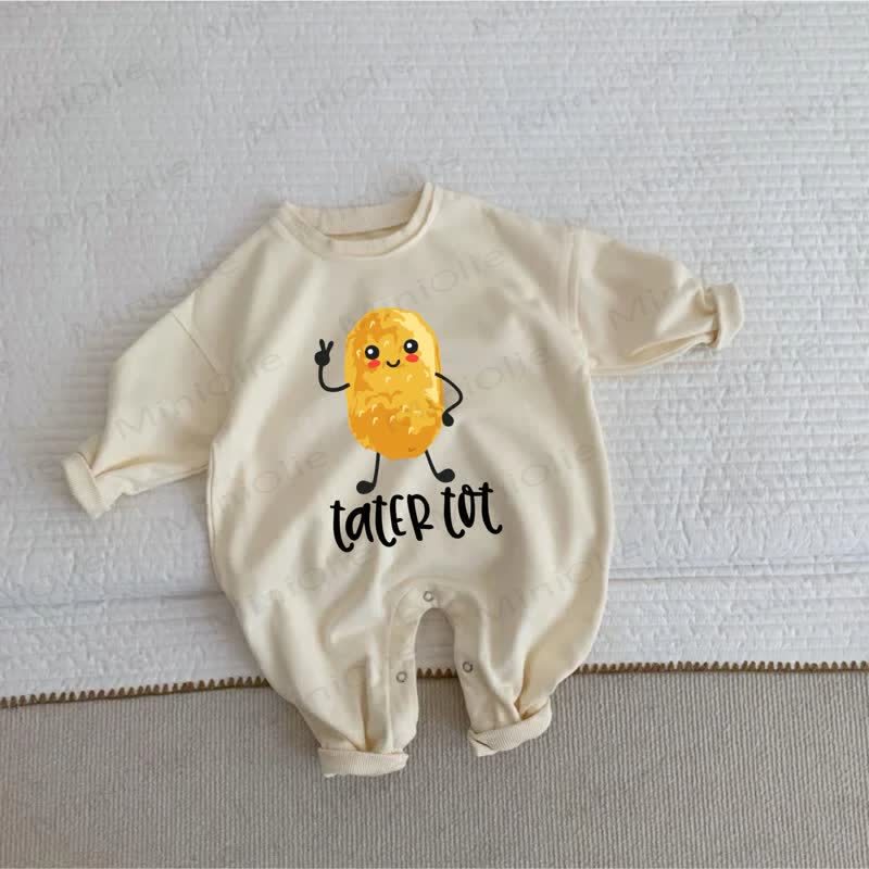 TATER TOT Baby Toddler Beige Romper - Beige - 2-3T - image 1