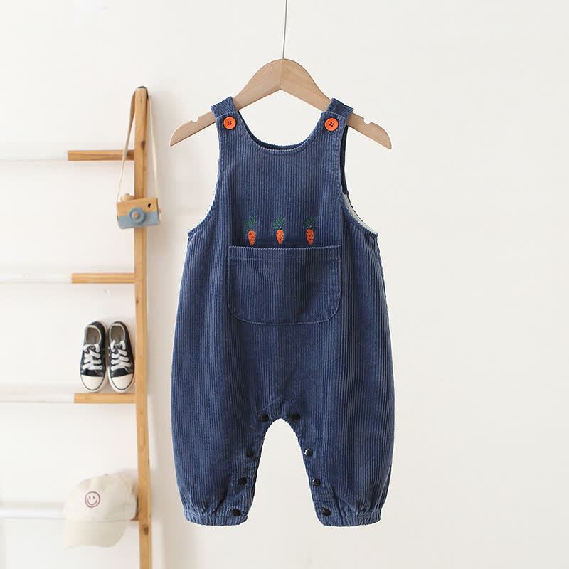Baby Carrot Pocket Corduroy Overalls - Blue - 3-4T - image 3