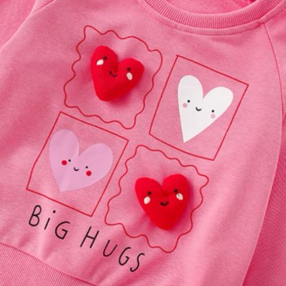 BIG HUGS Toddler Girl Heart Plaid Lounge Set - image 4