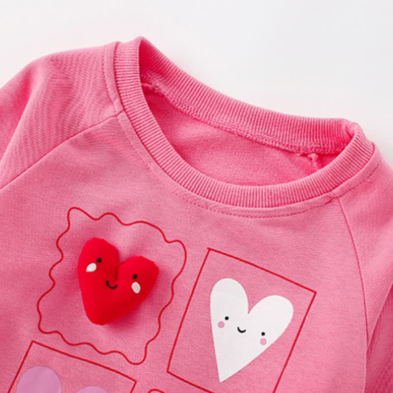 BIG HUGS Toddler Girl Heart Plaid Lounge Set - image 3