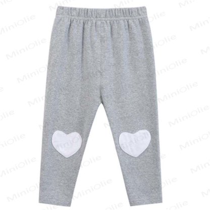 Toddler Heart Patch Leggings - Gray - 6-7T - image 5