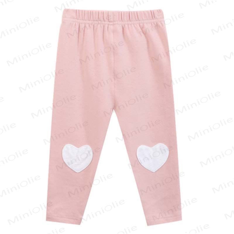 Toddler Heart Patch Leggings - Pink - 6-7T - image 6