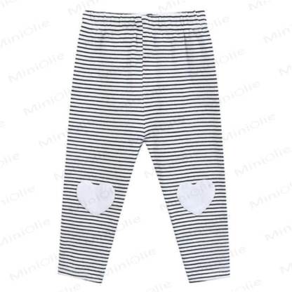 Toddler Heart Patch Leggings - Stripes - 6-7T - image 7