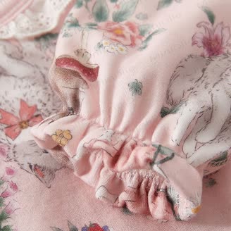 Baby Floral/Animal Wrap Long Sleeve Romper - image 3