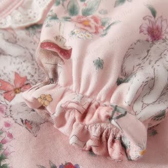 Baby Floral/Animal Wrap Long Sleeve Romper - image 3