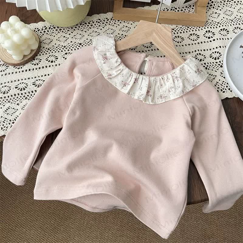Toddler Girl Ruffle Collar Shirt - Pink - 6-7T - image 3