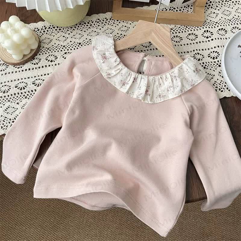Toddler Girl Ruffle Collar Shirt - Pink - 6-7T - image 3
