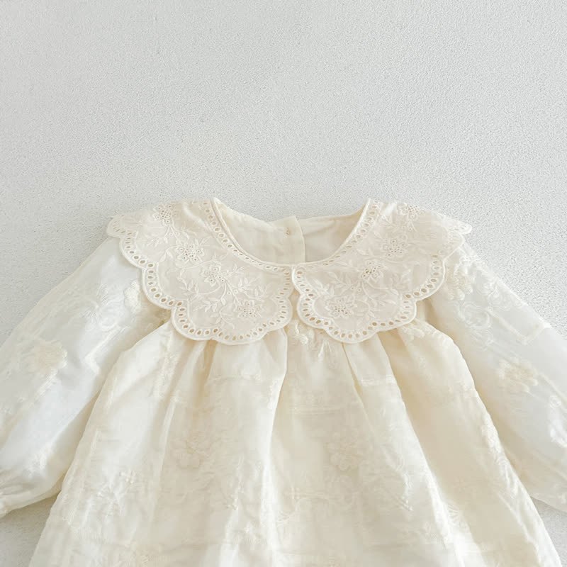 Baby Girl Lace Collar Long Sleeve Dress - image 6