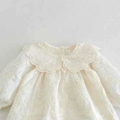 Baby Girl Lace Collar Long Sleeve Dress - image 6
