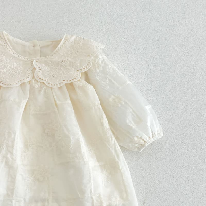 Baby Girl Lace Collar Long Sleeve Dress - image 8