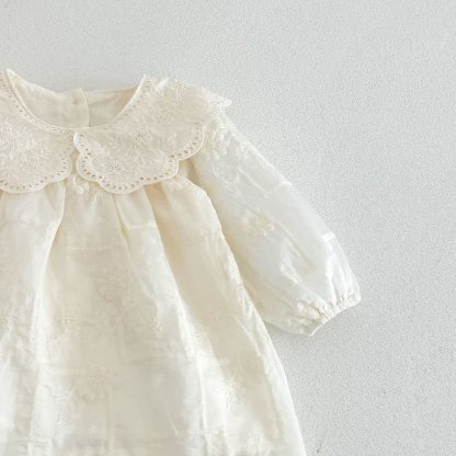 Baby Girl Lace Collar Long Sleeve Dress - image 8