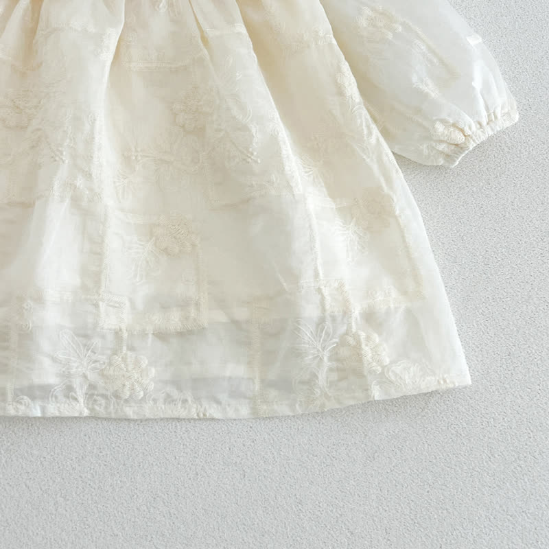 Baby Girl Lace Collar Long Sleeve Dress - image 9
