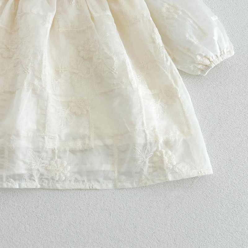Baby Girl Lace Collar Long Sleeve Dress - image 9
