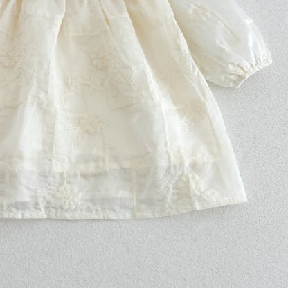 Baby Girl Lace Collar Long Sleeve Dress - image 9
