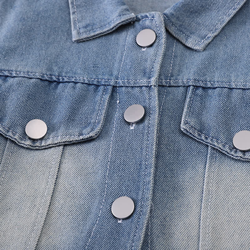 Toddler Baby Girls Denim Jacket and Jogger Pants 3-piece Set - image 5