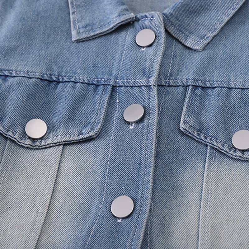 Toddler Baby Girls Denim Jacket and Jogger Pants 3-piece Set - image 5
