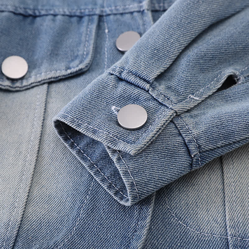 Toddler Baby Girls Denim Jacket and Jogger Pants 3-piece Set - image 8