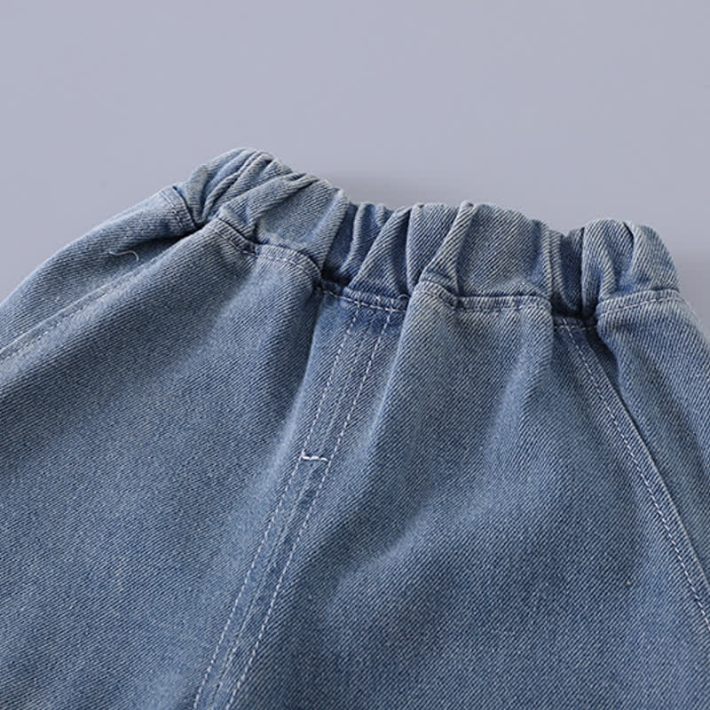 Toddler Baby Girls Denim Jacket and Jogger Pants 3-piece Set - image 11