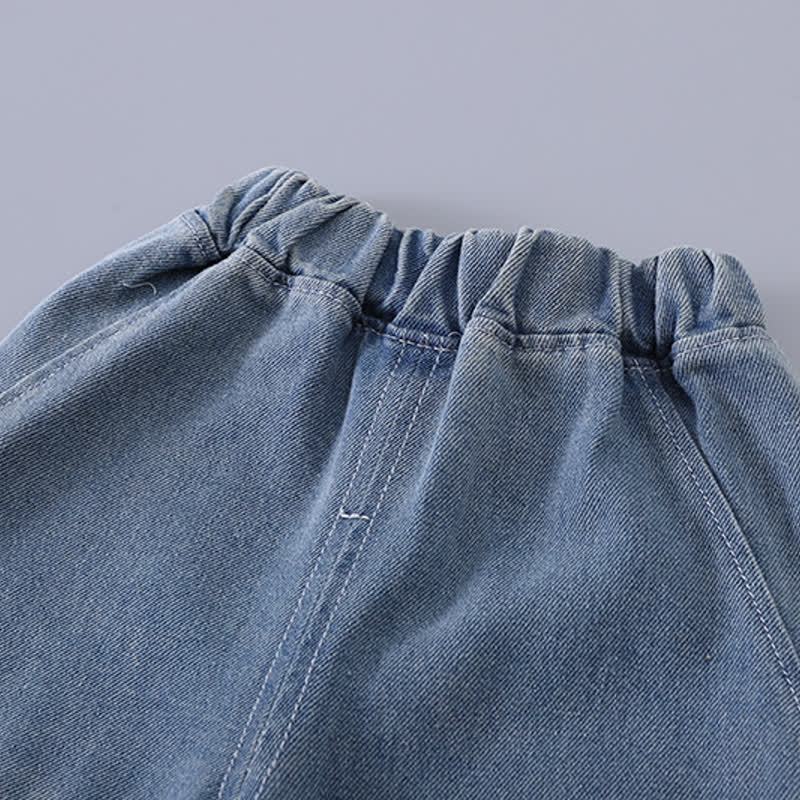 Toddler Baby Girls Denim Jacket and Jogger Pants 3-piece Set - image 11